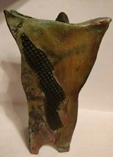 Handmade & Painted Ceramic Box With Top by Art by Aron - One of a Kind!