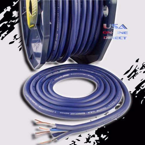 25 FT 18 AWG Gauge 5 Conductor OFC COPPER Speed-wire Speaker Trailer Stranded US - Picture 3 of 3