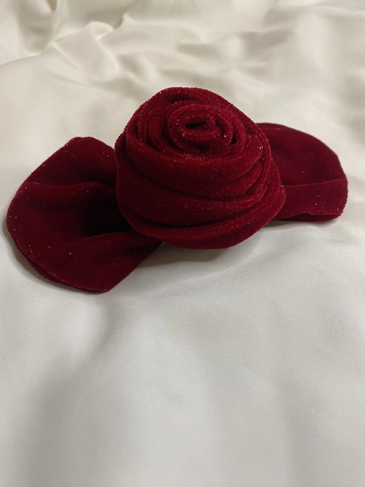 Flower Red Rose Hair Clip for Brides Wedding Bridal Hair Piece Accessories Prom - Image 2 of 3