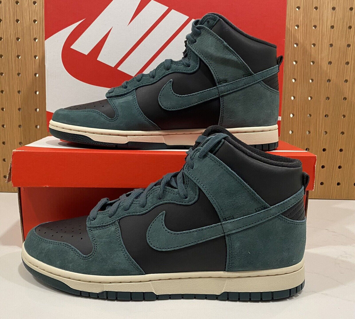 NEW Nike Dunk High Retro PRM Faded Spruce Black Green DQ7679 NEW Nike Dunk High Retro PRM Faded Spruce Black Green DQ7679