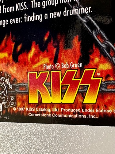 Tarjeta coleccionable de fotos de actuación de la gira de la dinastía Peter Criss de KISS Rock Band - Imagen 7 de 7