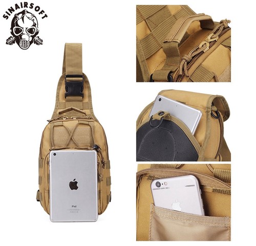 Tactical Shoulder Bag Messenger Sling Chest Pack Military Molle Outdoor Backpack - Picture 6 of 18