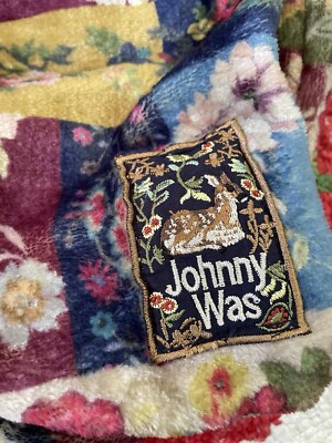 Johnny Was Boho Drawstring Sherpa Backpack Bag | eBay display picture 2