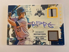 2016 Panini Diamond Kings  /99 Rob Refsnyder #RS-RR Rookie Auto RC Dual Patch