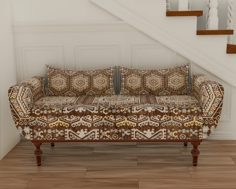 Brown Lounge Mudroom Ottoman Bench Storage Unit Bench Chic Reading Nook Bench - Image 2 of 4