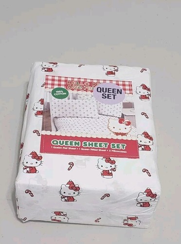 Juego de sábanas Hello Kitty Christmas Queen 2024 NUEVO en PAQUETE - Imagen 3 de 5