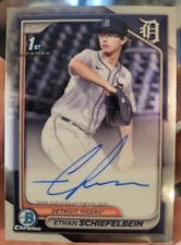 2024 Bowman Draft 1st Ethan Schiefelbein Auto Detroit Tigers #CPA-ES