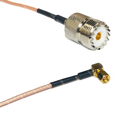 RG316 SO239 UHF Female to SMC Female Angle RF Cable Rapid-SHIP LOT
