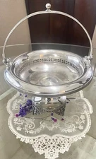 James W. Tufts Boston Antique #2712 Silver Plate 1890 Bride’s  Basket