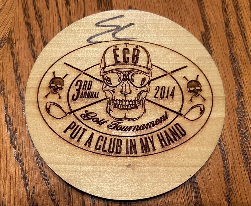 Eric Church Autographed 2014 Put a Club in My Hand Jack Daniels Coaster! RARE ⚡️