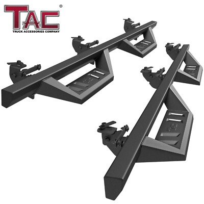 TAC Sidewinder Black Running Boards For 2007- 2018 Jeep Wrangler JK 4 Door SUV