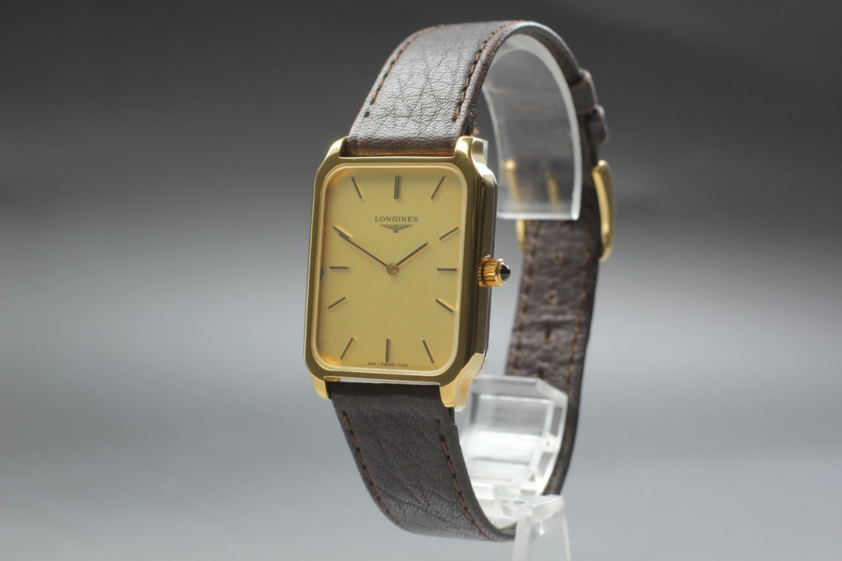 Vintage Longines 832 1193 Gold Square Hand Winding Men's