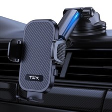 TOPK Car Phone Mount Super Stable Phone Holder for Car Dashboard/Windscreen