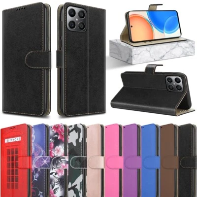 PIXFAB For Honor X8 5G Case, Slim Leather Wallet Flip Stand Shockproof Phone Cover