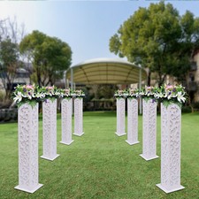 8Pcs Set Roman Pillars LED White Elegant Wedding Roman Decorative Column