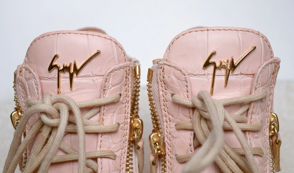 GIUSEPPE ZANOTTI розовый змея выбитый высокий верхний кроссовки размер 35 - Изображение 3 из 4