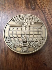 *EUC* 1916-1966 Boeing Employees COIN CLUB Bronze Medal Antique Finish 50 Years