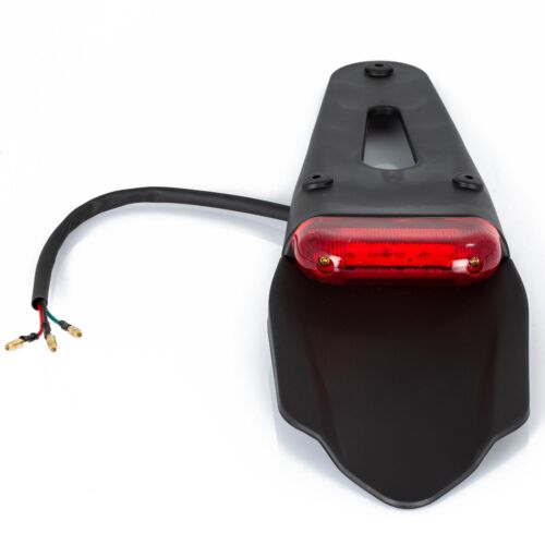 Parafango Posteriore Led Rosso Moto Motocross Universale Faro Enduro Omologato - Picture 2 of 3