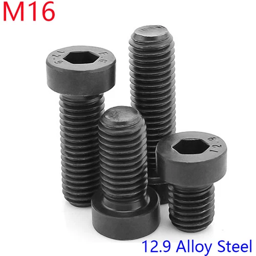 M16 x 2mm Low Head Allen Bolt Hex Socket Cap Screws 12.9 Alloy Steel Black Oxide - Picture 5 of 39