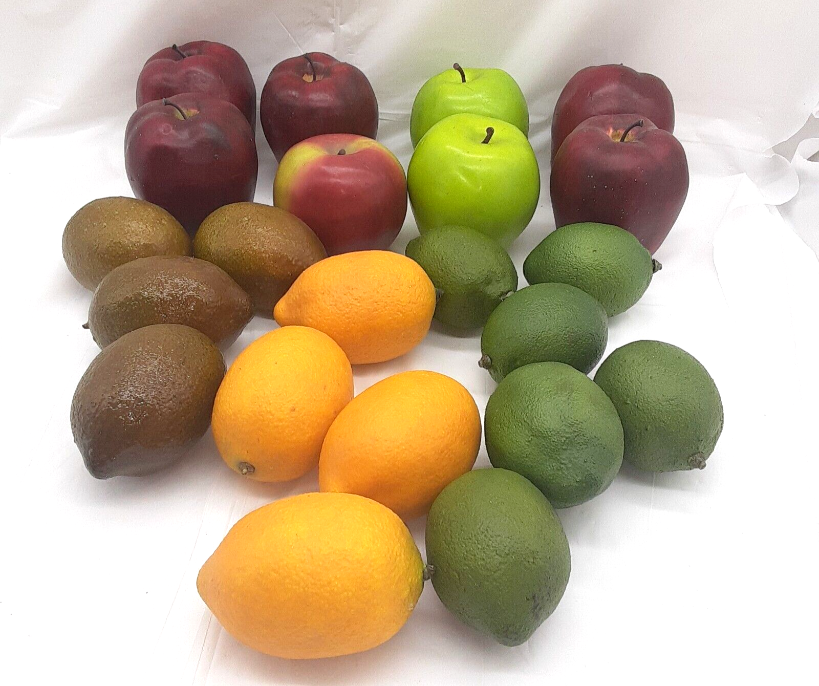 Lot of 22 Artificial Fake Fruit  Home Decor - Prop Staging Apples Lemons Limes