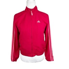 Adidas Jacket Youth Large Pink Zip Up Lightweight Windbreaker Active Outdoor Kid