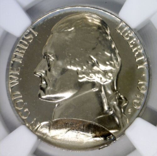 1970s ERROR INDENT NGC PROOF 68 Jefferson Nickel Coin ULTRA RARE PRF Error! - Picture 3 of 4