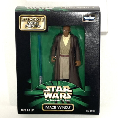 1998 Kenner Star Wars Mace Windu Sneak Preview Mail-away Blue Lightsaber New Vtg