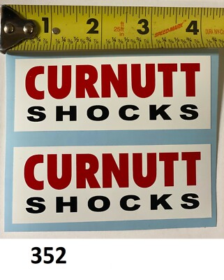 Paire D'Autocollants Décalques Vintage 'VMX Curnutt Shocks' Pour Motos Cross - Style Rétro - Fast Guy Stuff