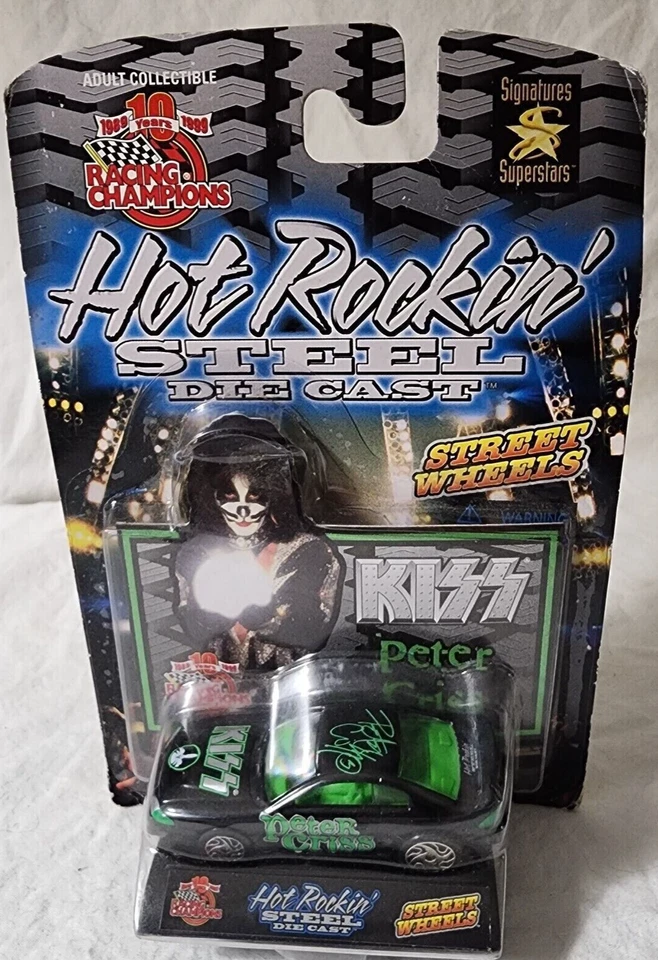 Car Kiss Hot Rockin' Steel Street Wheels Die Cast Peter Criss Racing Champions Foto 2 de 4