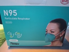 20 PCS White N95 Face Mask Made in the USA Disposable Respirator NIOSH-approved