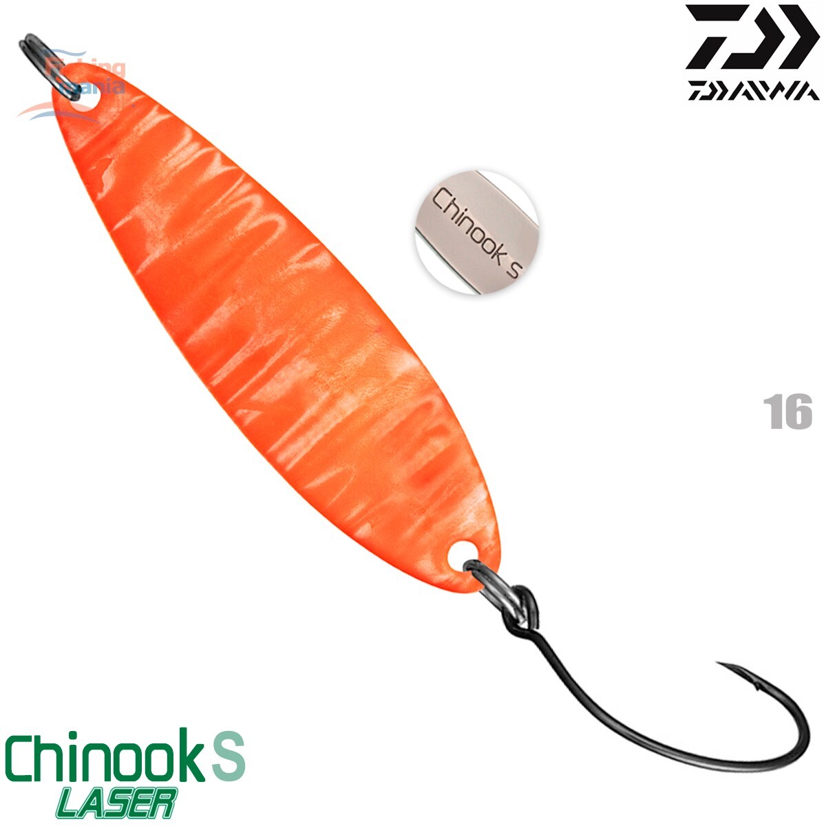 Daiwa CHINOOK S LASER 10 g 53 mm Trout Spoon Assorted Colors | eBay