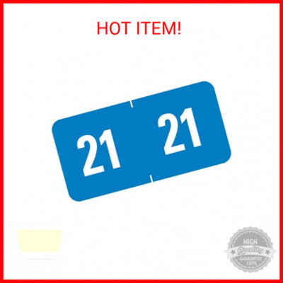 Smead ETS Color-Coded Year Label, 2021, Label Sheet, Light Blue, 250 Per Pack (6