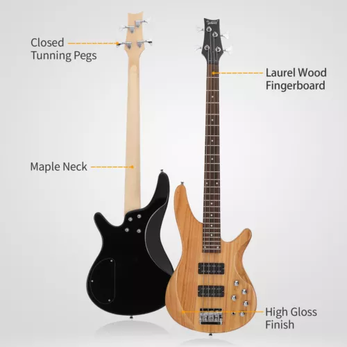 GIB 4-String Open Double Double Pickup Yellow Acid Fingerboard IB Bass Wood