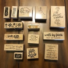 Lot Of 14 Rubber Press Stamps
