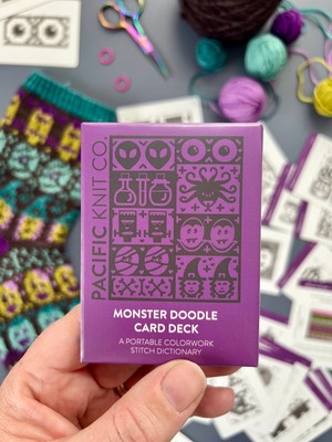 Doodle Deck Stricken Colorwork Motiv Kartendeck.