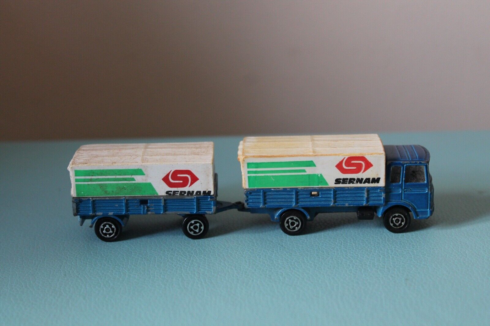 Majorette 3” SAVIEM Sernam LORRY & 2.6” TRAILER Diecast Car VINTAGE No ...