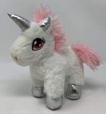Dan Dee Unicorn Plush Stuffed Animal Soft Toy Pink White Silver Mythical 8  Gift