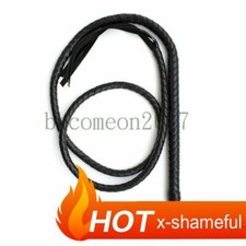 Faux Leather Long Flirting Whip Handle Riding Crop Fetishs Flogger Couples Fun