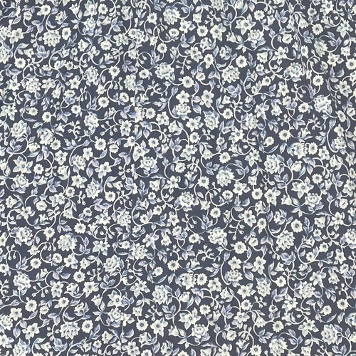 Vintage Rock Bluse Kleid Damen 14 blau Blumen Kragen Sekretärin Akademie Sissy - Bild 19 von 19