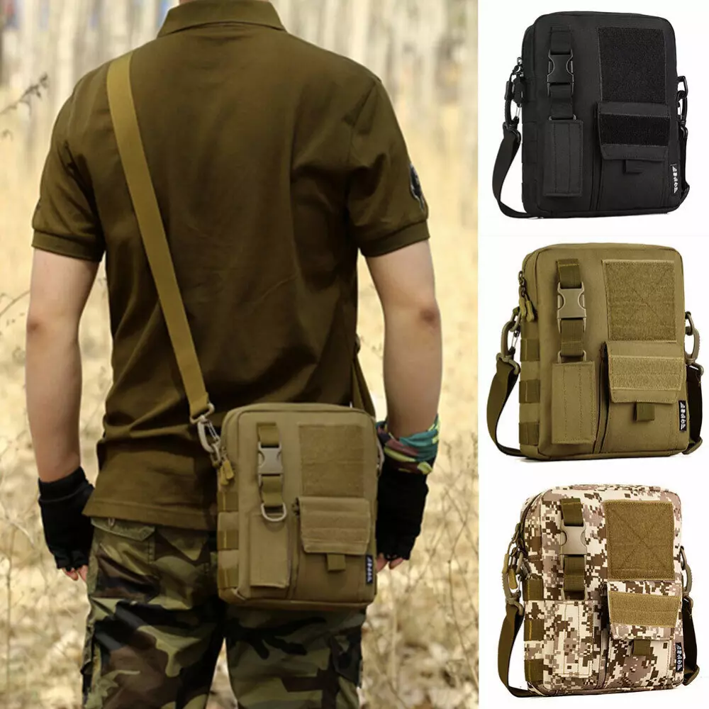 Men's Front Pocket Canvas Crossbody Sling Bag