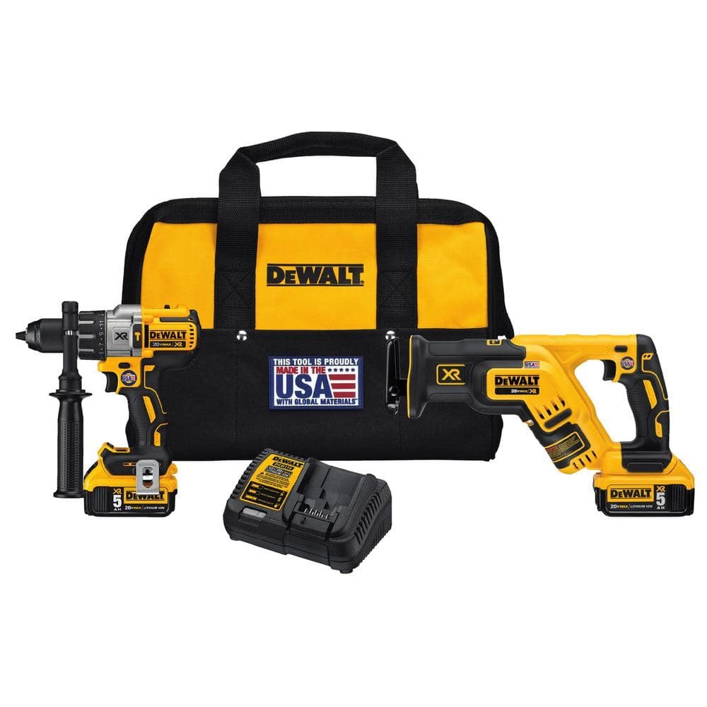 20V MAX XR Brushless Drill and Saw Combo Kit with 2 Batteries