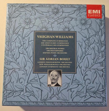 Vaughan Williams The Complete Symphonies Orchestral Works Boult Box 8 CDs VG+