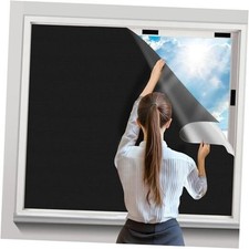 100 Blackout Curtains for Bedroom, 118" x 57" Portable Window 57"W x 118"H