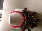 Vintage Celluloid Necklace Colorful Dangle Charms Choker Bib Red Chain Old — photo 2