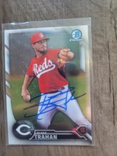 Blake Trahan Signed 2016 Bowman Chrome Baseball Card #BCP163 Reds