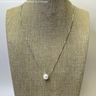 925 Sterling Faux Pearl Pendant Necklace 3.1g — photo 1
