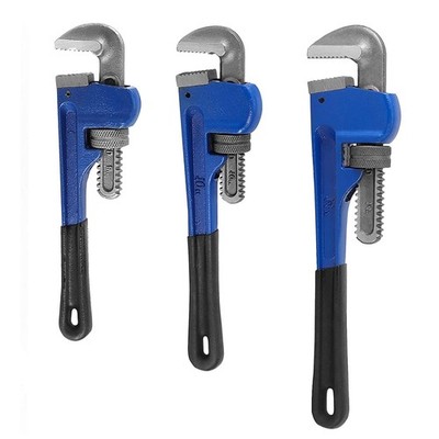 Hoigon 3 Piece Heavy Duty Plumbers Pipe Wrench Set 8 10 14 Heat Treated