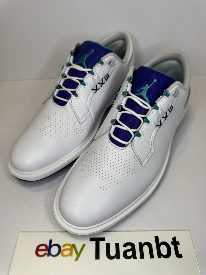 BRAND NEW Nike Air Jordan ADG 5 Men's Golf Shoes White/Grape/Ice FQ6642-100 - Image 4 of 4