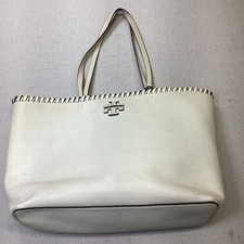 Tory Burch Purse Ivory McGraw Whipstitch Does Have Stains Inside And Outside