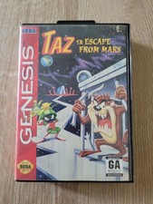 Taz in Escape From Mars (Sega Genesis, 1994) With Box And Manual 